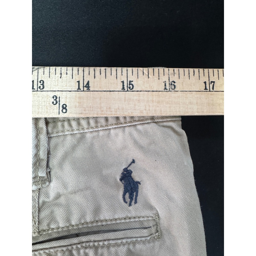 Polo Ralph Lauren Shorts Size Mens 32 Relaxed Fit Khaki Chino Cotton Twill Pony - Picture 9 of 10